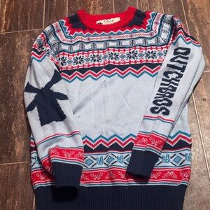 Blue and Red Dutch Bros Sweater